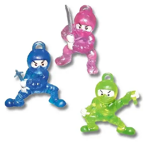 Neon Ninja Charms (6-Pack)