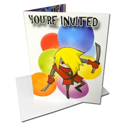 Ninja Party Invitations