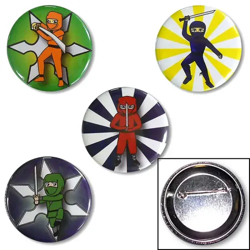 Ninja Warrior Button Set (4-Pack)