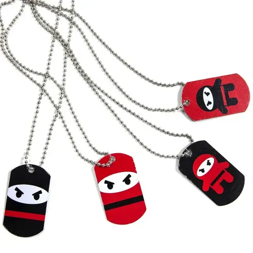 Ninja Warrior Dog Tags (12-Pack)