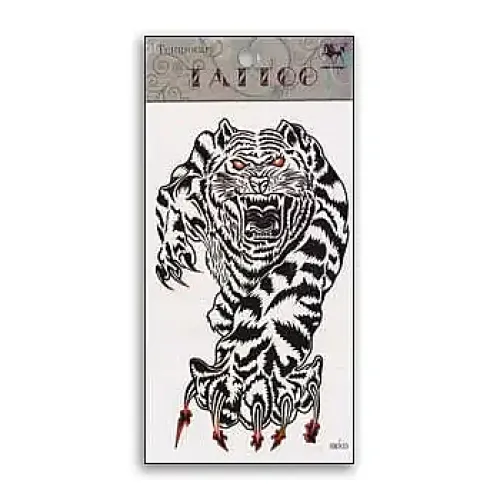 Raging Tiger Animal Spirit Temporary Tattoo