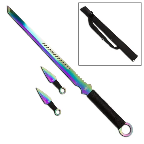 Titanium Finish Kunai Ninja Sword