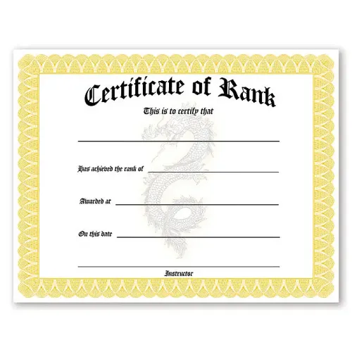 Rank Promotion Certificates (12 Pack)
