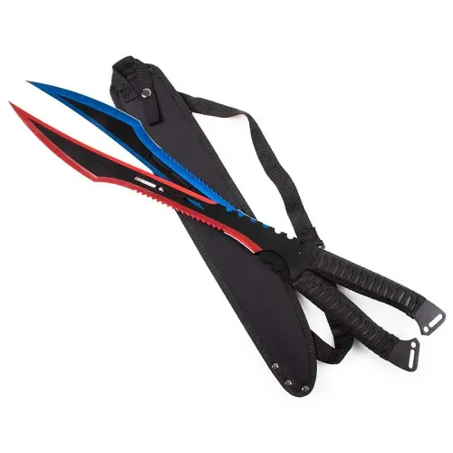 Red and Blue Ninja Swords