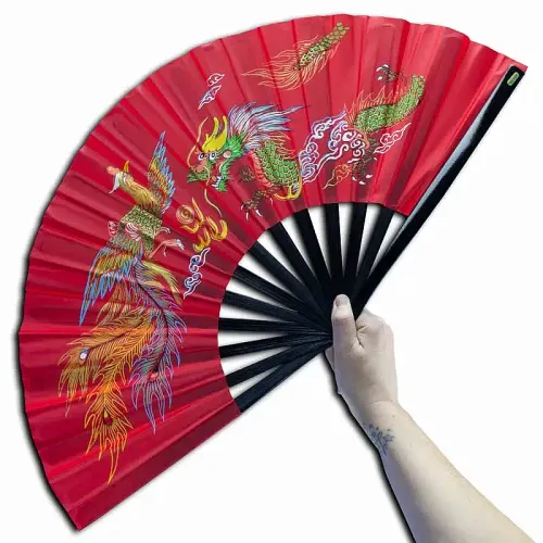 Red Bamboo Kung Fu Fan