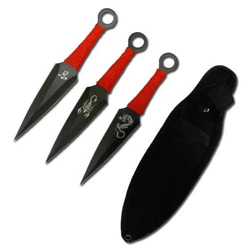 Red Naruto Kunai Set