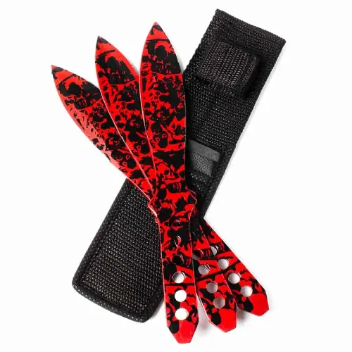 Red Skull Throwing Knives