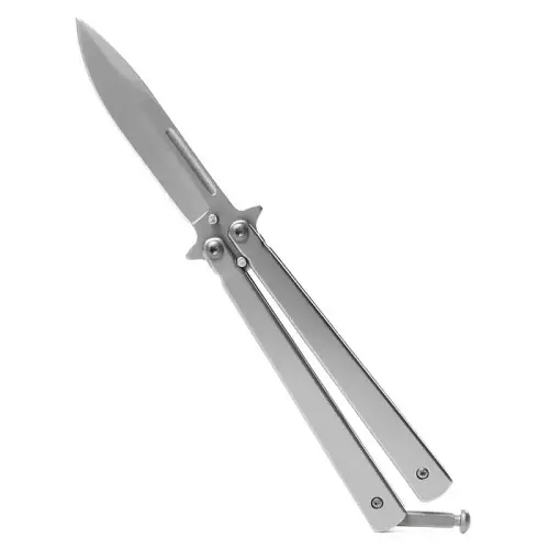 Satin Steel Butterfly Knife