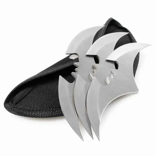 Silver Bat Wing Throwers