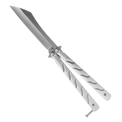 Silver Cleaver Blade Balisong