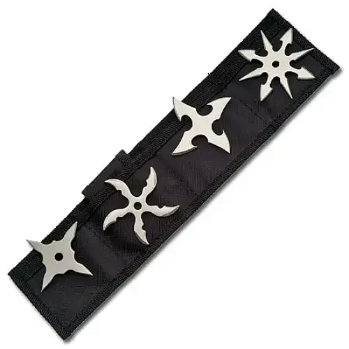 Silver Throwing Star Set