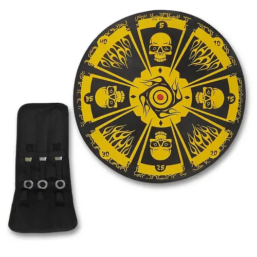 Skull Throwing Target with Knife Set