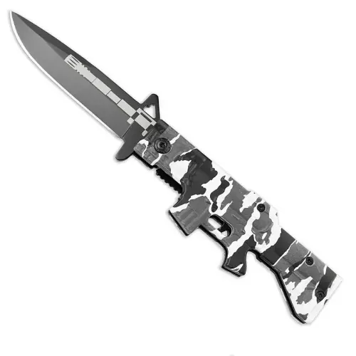 Snow Camo Gun Knife