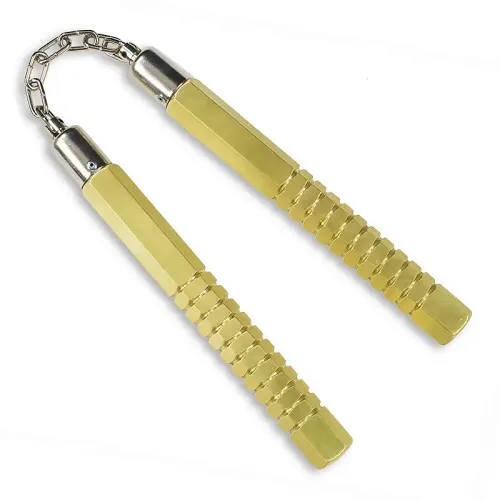 Solid Brass Hexagon Nunchucks
