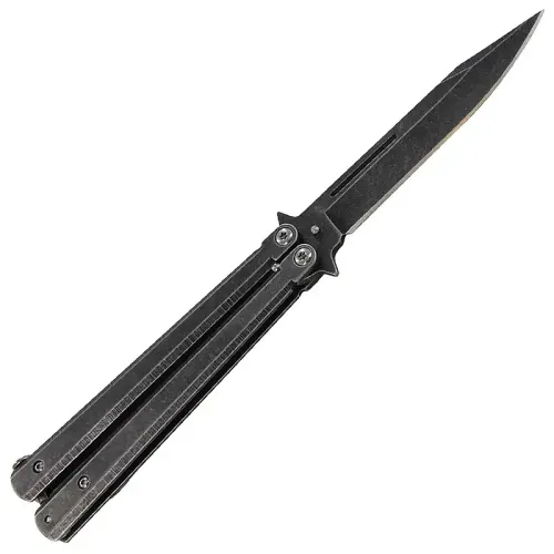 Stonewashed Butterfly Knife