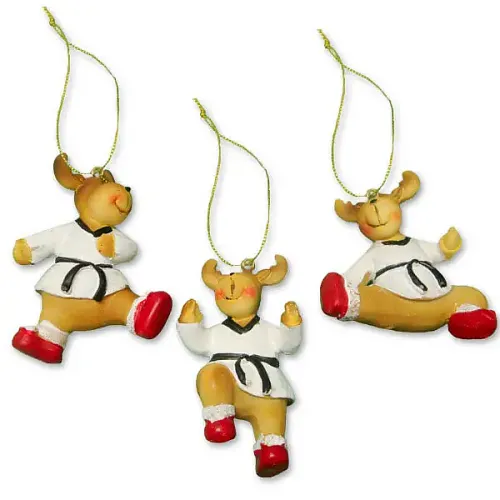 Taekwondo Reindeer Ornament Set