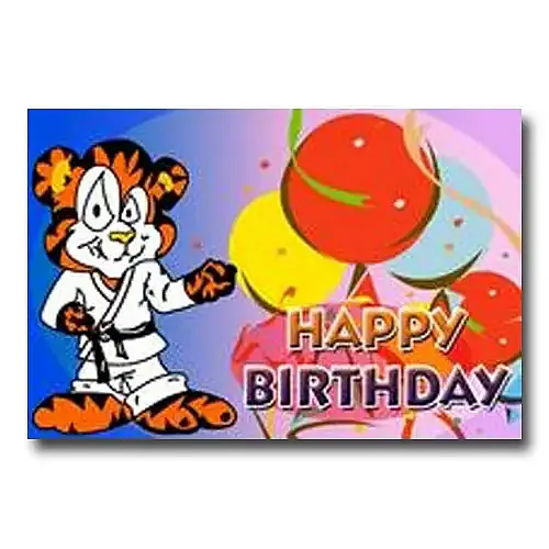 Tiger Birthday Postcard (6 Left In Stock)