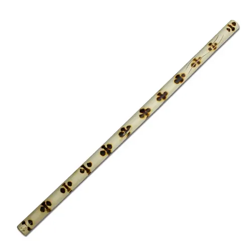 Tiger Burned White Wax Wood Escrima