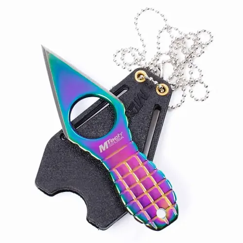 Titanium Finish Neck Knife
