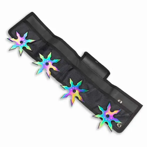 Titanium Finish Ninja Shuriken Set