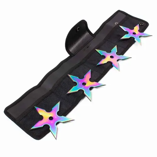 Titanium Finish Ninja Star Set
