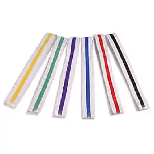 White Belt with Color Stripe