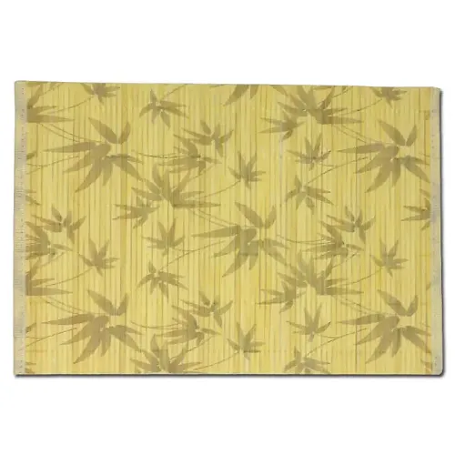White Floral Bamboo Place Mats