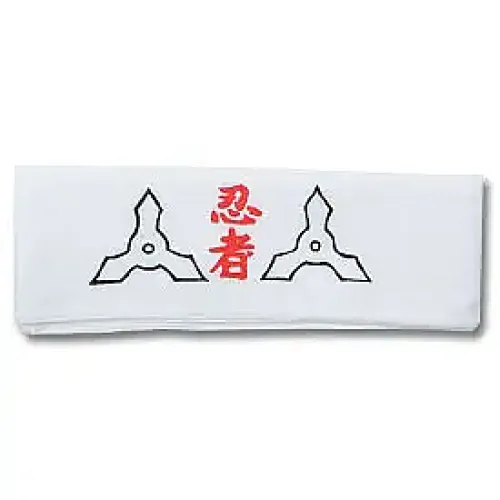 White Ninja Stars Headband