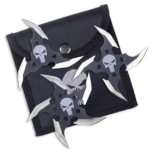 White Skull Ninja Stars