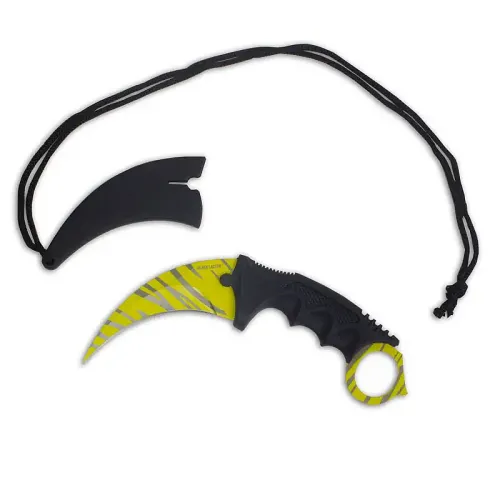 Yellow Blade Karambit Neck Knife