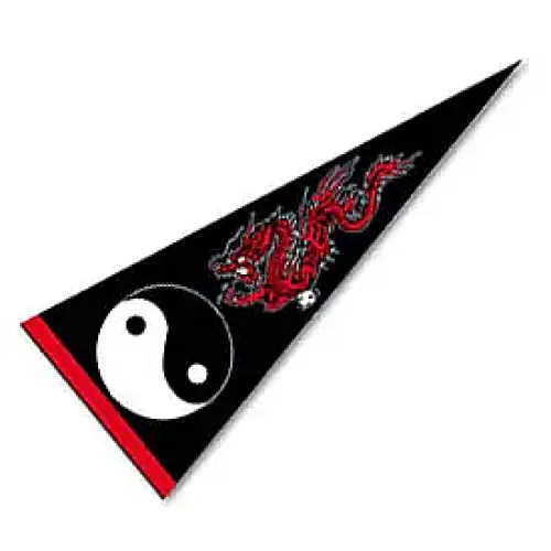 Yin Yang Dragon Pennant