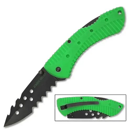 Zombie Killer Saw Blade Folding Knife