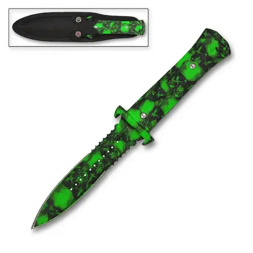 Zombie Skulls Wilderness Knife