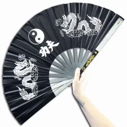 Black Steel Kung Fu Fan