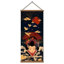 Japanese Geisha Wall Scroll
