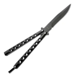 Midnight Black Butterfly Knife