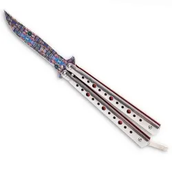 Modern Mosaic Butterfly Knife