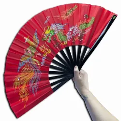 Red Bamboo Kung Fu Fan