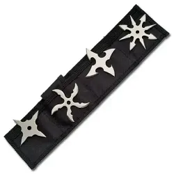 Silver Throwing Star Set