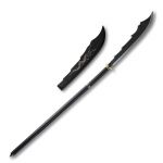 Black Bladed Carved Dragon Naginata