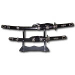 Black Samurai Sword Desk Set