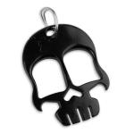Black Skull Defense Keychain