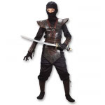 Brown Leather Ninja Fighter Costume