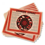 Chinese Zodiac Place Mats (12-Pack)