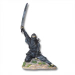 Crouching Katana Ninja Statue