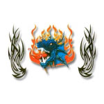 Deadly Dragon Temporary Tattoos