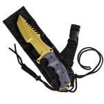 Gold Fixed Blade Tactical Knife