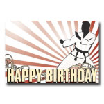 Karate Birthday Postcard
