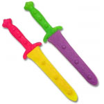 Multicolored Plastic Sword With Scabbard