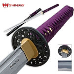 Purple Knight Damascus Steel Sword